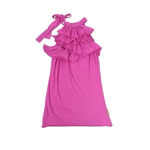 Sophie Catalou Pink Ruffled Top Kids Casual Dress